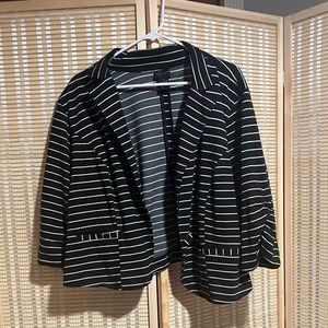 Cropped Striped Blazer